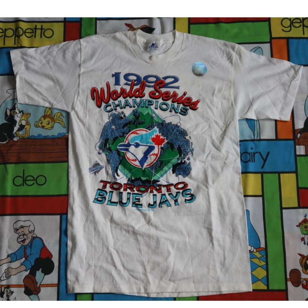 Vintage Starter T-shirt Blue Jays 1992 World Series Champion MLB Size Medium